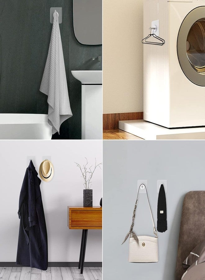 اكستور خطافات لاصقة جدارية من إكس ستور | خطافات لاصقة جاهزة للتعليق | خطافات لاصقة قوية للمفاتيح والمناشف والحقائب | لا حاجة للثقب | تصميم مربع أبيض - عبوة من قطعتين - Image 5